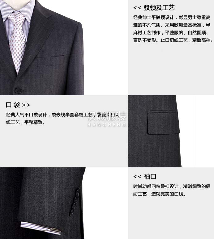 經典三粒扣西服定做-細節圖